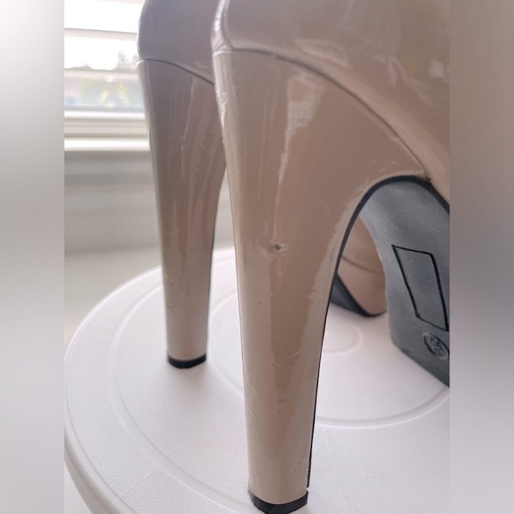 Nude Platform Heels - Picture 3 of 10